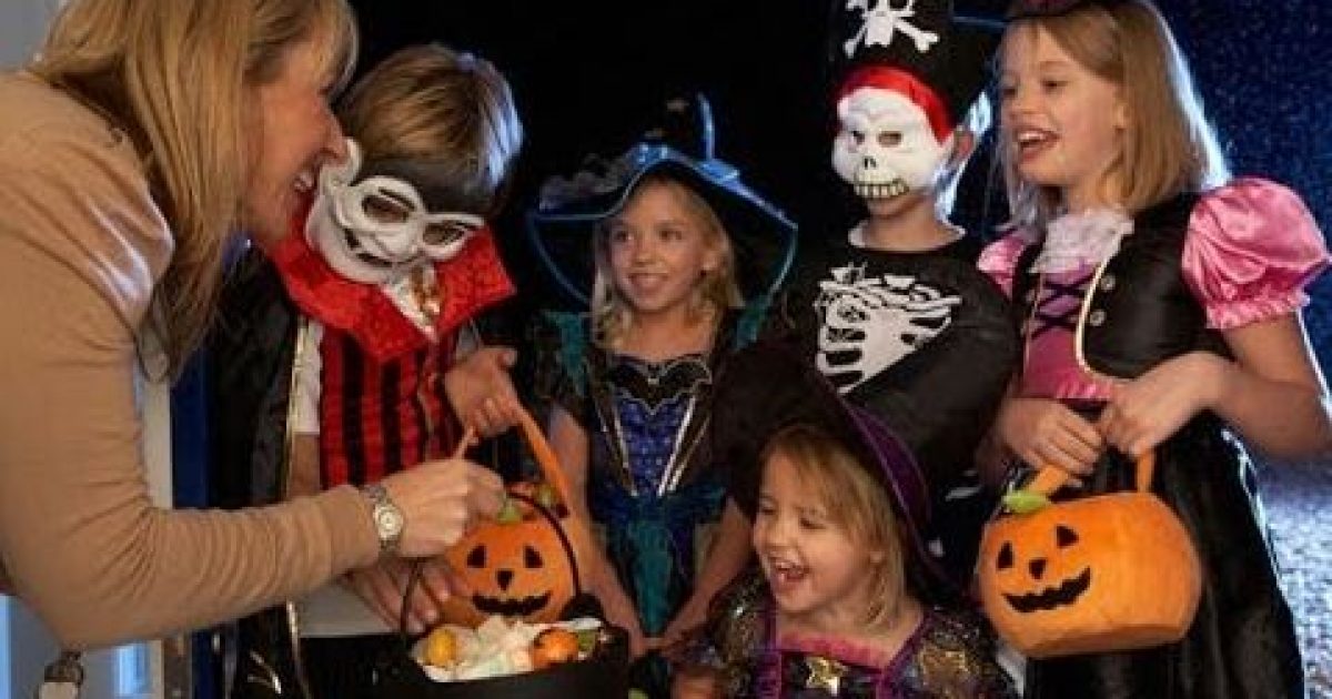 Children trick or treating