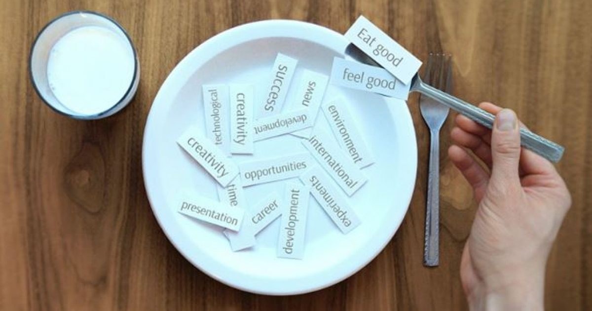 mystery food plate with slogans PD