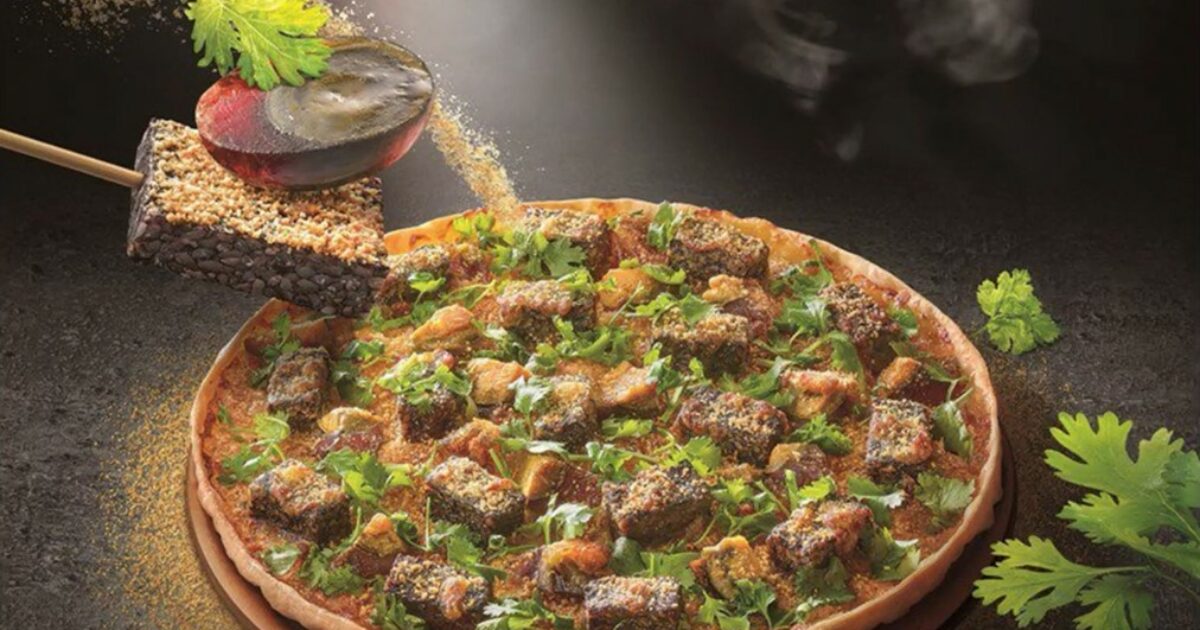 Pig's Blood and Century Eggs Pizza